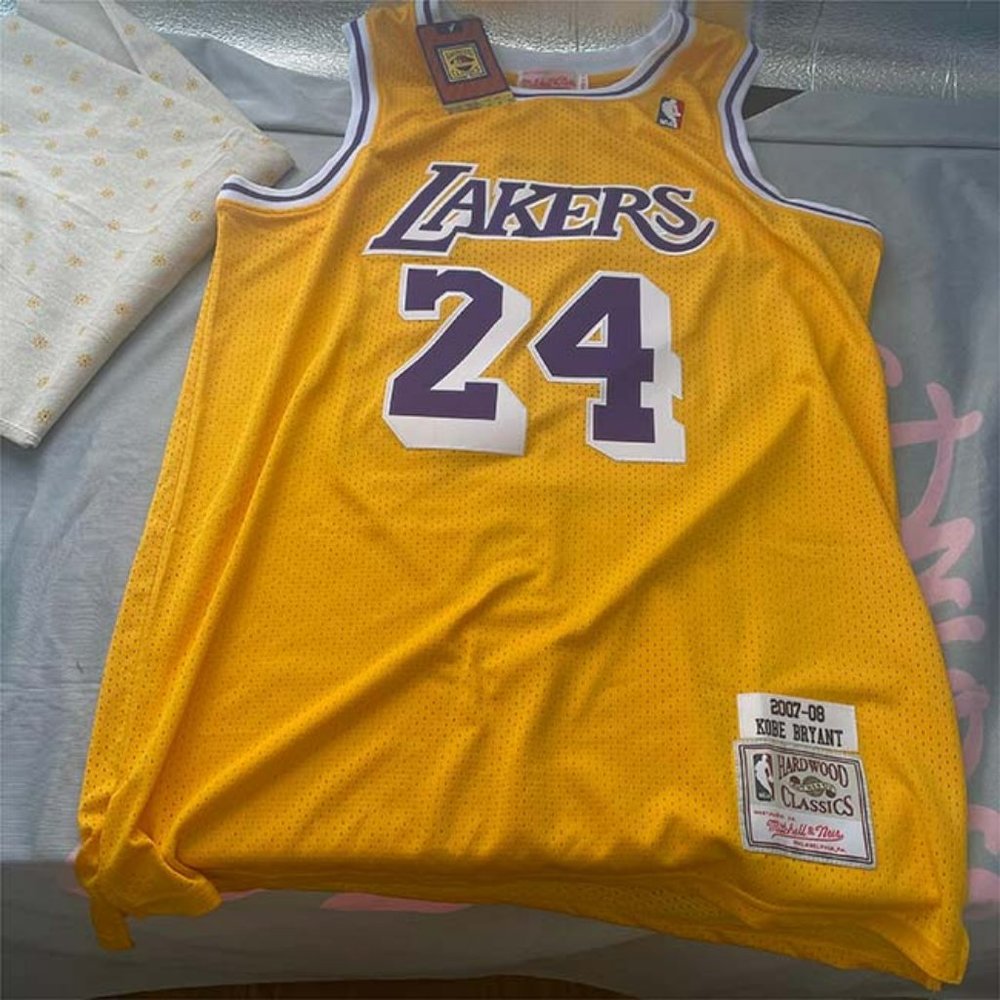 Jordan La Lakers Kobe Bryant #24 Jersey Yellow